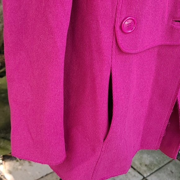 Be fuchsia wool blend pea coat. Sz M. Gently worn - Picture 16 of 16